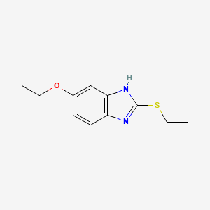 molecular formula C11H14N2OS B1194500 5-Ethoxy-2-ethylmercaptobenzimidazole CAS No. 120764-43-4