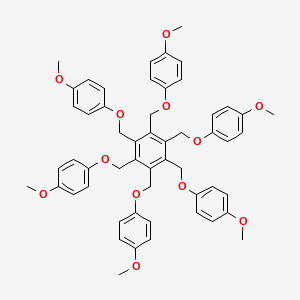 molecular formula C54H54O12 B11945047 Hexakis(4-methoxyphenoxymethyl)benzene 