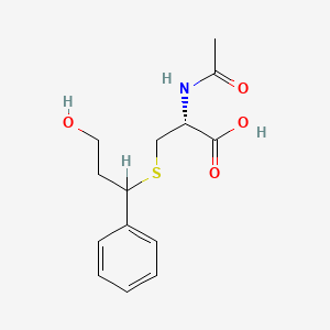 molecular formula C14H19NO4S B1194505 N-Acetyl-S-(1-phenyl-3-hydroxypropyl)cysteine CAS No. 74032-83-0