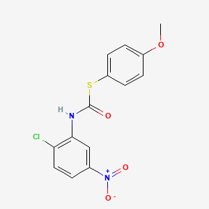 molecular formula C14H11ClN2O4S B11945069 S-(4-Methoxyphenyl) N-(2-chloro-5-nitrophenyl)thiocarbamate CAS No. 199585-01-8