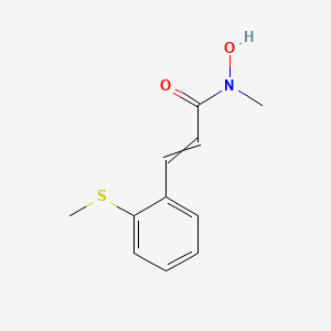 molecular formula C11H13NO2S B1194507 N-hydroxy-N-methyl-3-(2-methylsulfanylphenyl)prop-2-enamide 