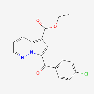 molecular formula C17H13ClN2O3 B11945127 Ethyl 7-(4-chlorobenzoyl)pyrrolo[1,2-b]pyridazine-5-carboxylate CAS No. 302913-52-6