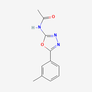 molecular formula C11H11N3O2 B11945173 N-[5-(3-methylphenyl)-1,3,4-oxadiazol-2-yl]acetamide 