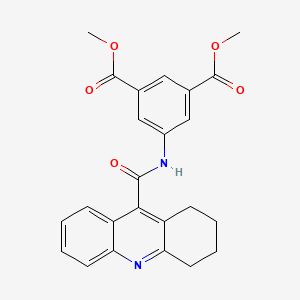 molecular formula C24H22N2O5 B11945219 Dimethyl 5-[(1,2,3,4-tetrahydro-9-acridinylcarbonyl)amino]isophthalate CAS No. 853317-87-0