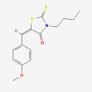 molecular formula C15H17NO2S2 B11945222 (5E)-3-butyl-5-(4-methoxybenzylidene)-2-thioxo-1,3-thiazolidin-4-one 