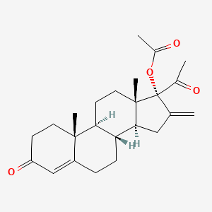 molecular formula C24H32O4 B1194524 17alpha-Acetoxy-16-methylene-pregn-4-EN-3,20-dione CAS No. 6815-51-6