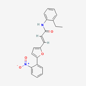 molecular formula C21H18N2O4 B11945290 N-(2-Ethylphenyl)-3-(5-(2-nitrophenyl)-2-furyl)-2-propenamide CAS No. 853347-84-9