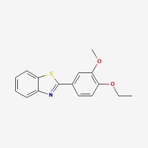 molecular formula C16H15NO2S B11945329 2-(4-Ethoxy-3-methoxyphenyl)-1,3-benzothiazole CAS No. 56048-61-4