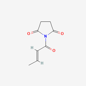 molecular formula C8H9NO3 B11945339 Succinimide, N-(E-2-buten-1-one-1-yl)- 