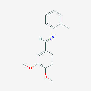 molecular formula C16H17NO2 B11945366 N-(3,4-Dimethoxybenzylidene)-O-toluidine CAS No. 120592-04-3