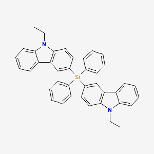 molecular formula C40H34N2Si B11945421 Bis(9-ethyl-3-carbazolyl)diphenylsilane CAS No. 18845-50-6