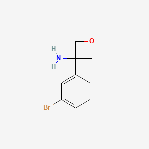 molecular formula C9H10BrNO B11945451 3-(3-Bromophenyl)oxetan-3-amine 