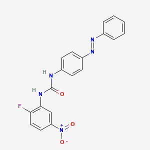 molecular formula C19H14FN5O3 B11945456 N-(2-fluoro-5-nitrophenyl)-N'-{4-[(E)-phenyldiazenyl]phenyl}urea CAS No. 199583-59-0