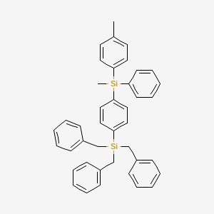 molecular formula C41H40Si2 B11945457 Tribenzyl(4-(methyl(phenyl)(p-tolyl)silyl)phenyl)silane 