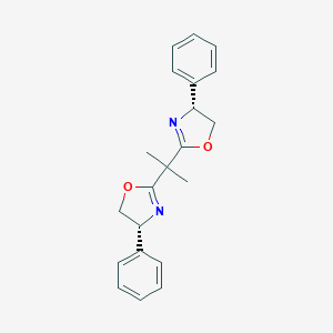 molecular formula C21H22N2O2 B119455 (+)-2,2'-异亚丙基双[(4R)-4-苯基-2-恶唑啉] CAS No. 150529-93-4