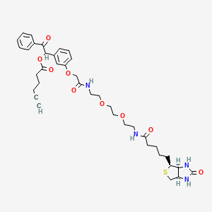 molecular formula C38H48N4O9S B1194551 Azido-C3-UV-biotin 