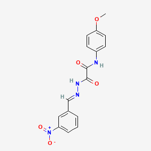 molecular formula C16H14N4O5 B11945559 N-(4-Methoxyphenyl)-2-(2-(3-nitrobenzylidene)hydrazino)-2-oxoacetamide CAS No. 50785-65-4