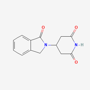molecular formula C13H12N2O3 B1194561 2,6-Piperidinedione, 4-(1,3-dihydro-1-oxo-2H-isoindol-2-yl)- CAS No. 26581-91-9