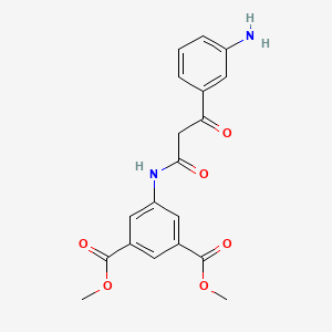 molecular formula C19H18N2O6 B11945619 Dimethyl 5-(2-(3-aminobenzoyl)acetamido)isophthalate CAS No. 95219-22-0