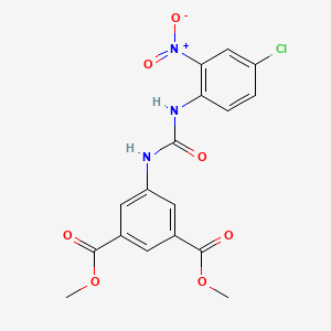 molecular formula C17H14ClN3O7 B11945685 Dimethyl 5-[(4-chloro-2-nitrophenyl)carbamoylamino]benzene-1,3-dicarboxylate CAS No. 198488-21-0