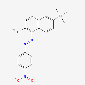molecular formula C19H19N3O3Si B11945709 1-(4-Nitrophenylazo)-6-(trimethylsilyl)-2-naphtol CAS No. 18663-00-8