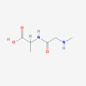 molecular formula C6H12N2O3 B11945725 N-[(methylamino)acetyl]alanine 