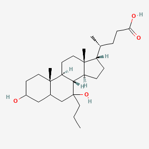 molecular formula C27H46O4 B1194576 3,7-Dihydroxy-7-propylcholan-24-oic acid 