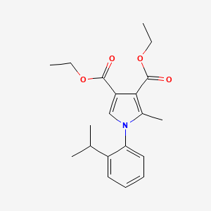molecular formula C20H25NO4 B11945766 Diethyl 1-(2-isopropylphenyl)-2-methyl-1H-pyrrole-3,4-dicarboxylate CAS No. 853329-91-6