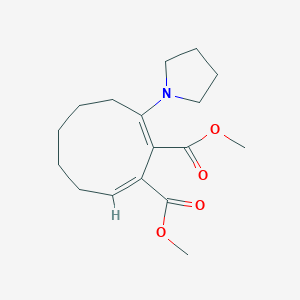 molecular formula C17H25NO4 B11945788 Dimethyl 3-(1-pyrrolidinyl)-2,9-cyclononadiene-1,2-dicarboxylate CAS No. 4407-32-3