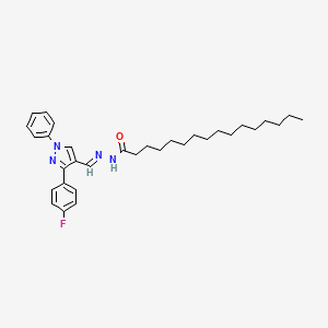 molecular formula C32H43FN4O B11945805 N'-((3-(4-Fluorophenyl)-1-phenyl-1H-pyrazol-4-yl)methylene)palmitohydrazide CAS No. 881403-13-0