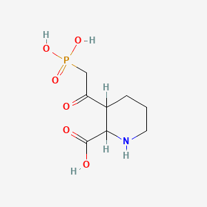 molecular formula C8H14NO6P B1194583 3-(1-Oxo-2-phosphonoethyl)-2-piperidinecarboxylic acid CAS No. 138738-21-3