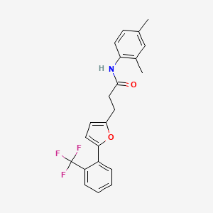 molecular formula C22H20F3NO2 B11945845 N-(2,4-Dimethylphenyl)-3-(5-(2-(trifluoromethyl)phenyl)furan-2-yl)propanamide CAS No. 853333-32-1