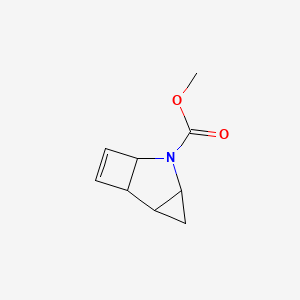 molecular formula C9H11NO2 B11945903 Methyl 5-azatricyclo[4.2.0.0~2,4~]oct-7-ene-5-carboxylate CAS No. 22139-35-1