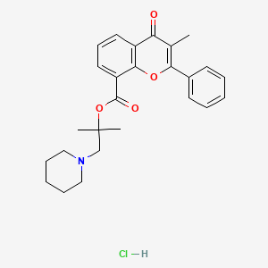 molecular formula C26H30ClNO4 B1194591 Terflavoxate hydrochloride CAS No. 86433-39-8