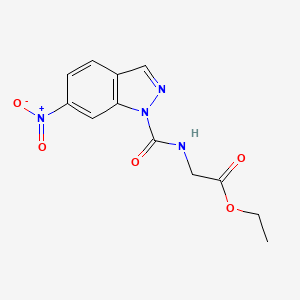 molecular formula C12H12N4O5 B11945926 ethyl {[(6-nitro-1H-indazol-1-yl)carbonyl]amino}acetate CAS No. 199107-81-8