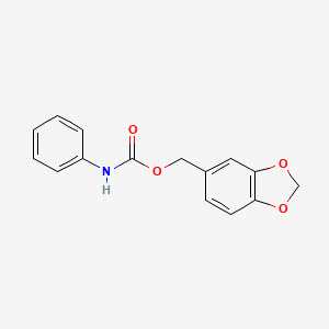 molecular formula C15H13NO4 B11945963 Piperonyl N-phenylcarbamate CAS No. 6890-24-0