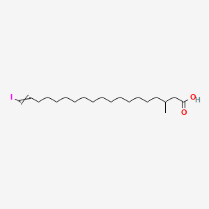 molecular formula C20H37IO2 B1194599 19-Iodo-3-(r,s)-methyl-18-nonadecenoic acid 