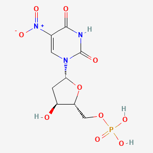 molecular formula C9H12N3O10P B1194601 5-Nitro-2'-deoxyuridine 5'-monophosphate CAS No. 63689-79-2