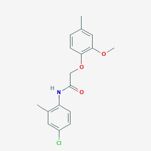 molecular formula C17H18ClNO3 B11946046 N-(4-chloro-2-methylphenyl)-2-(2-methoxy-4-methylphenoxy)acetamide CAS No. 853332-74-8