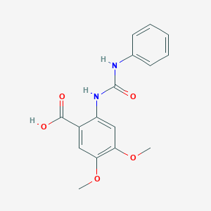 molecular formula C16H16N2O5 B1194605 2-[[Anilino(oxo)methyl]amino]-4,5-dimethoxybenzoic acid 