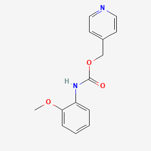 molecular formula C14H14N2O3 B11946060 Carbamic acid, (2-methoxyphenyl)-, 4-pyridinylmethyl ester CAS No. 200113-11-7