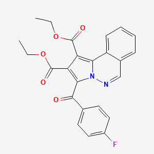 molecular formula C24H19FN2O5 B11946076 Diethyl 3-(4-fluorobenzoyl)pyrrolo(2,1-A)phthalazine-1,2-dicarboxylate CAS No. 853330-33-3