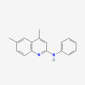 molecular formula C17H16N2 B1194609 4,6-dimethyl-N-phenyl-2-quinolinamine 