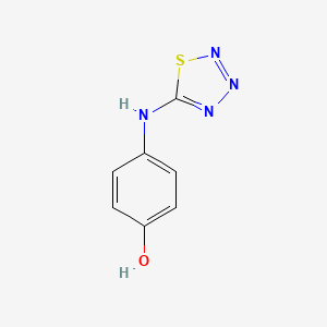 B1194615 4-(1,2,3,4-Thiatriazol-5-ylamino)phenol CAS No. 23567-67-1
