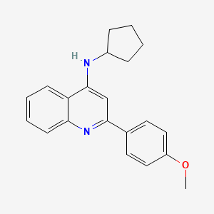 molecular formula C21H22N2O B11946189 N-cyclopentyl-2-(4-methoxyphenyl)-4-quinolinamine CAS No. 853333-48-9