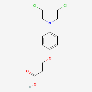 molecular formula C13H17Cl2NO3 B1194619 3-[4-[bis(2-chloroethyl)amino]phenoxy]propanoic acid CAS No. 92019-83-5