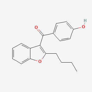 molecular formula C19H18O3 B1194621 2-Butyl-3-(4-hydroxybenzoyl)benzofuran CAS No. 52490-15-0
