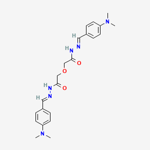 molecular formula C22H28N6O3 B11946239 Diglycolic bis((4-(dimethylamino)benzylidene)hydrazide) 