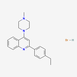 molecular formula C22H26BrN3 B11946253 2-(4-Ethylphenyl)-4-(4-methyl-1-piperazinyl)quinoline hydrobromide CAS No. 853349-59-4