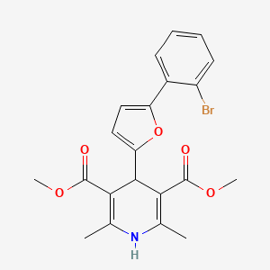 molecular formula C21H20BrNO5 B11946309 Dimethyl 4-(5-(2-bromophenyl)furan-2-yl)-2,6-dimethyl-1,4-dihydropyridine-3,5-dicarboxylate CAS No. 853312-97-7